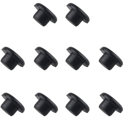 Futheda 10 Stück 6,35mm Silikon Anti-Staub-Abdeckung Stecker Schutz Staubkappe Stopper Kompatibel mit Klinke Verstärker DVD Karaoke Mikrofon Audio MIC Buchse Schwarz