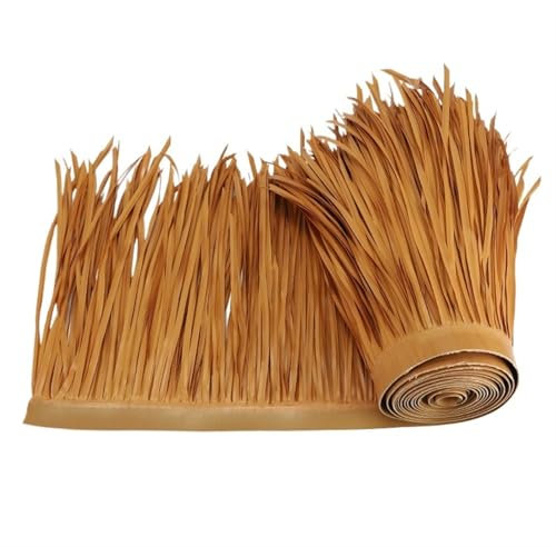 UALXPAO Paille Artificielle 1M, Fausse Herbe en PVC, Simulation de chaume, décoration de Toit, décoration de Jardin de Maison Rouleau De Toiture De Chaume(3)