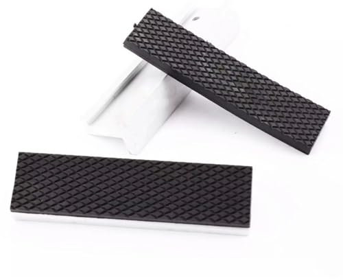 1 Paar Schraubstock-Schutzbacken-Satz, 125X29X24 mm Magnetische Schraubstockbacken, Universal Gummi-Schutz für Holzbearbeitung (125X29X24 mm)