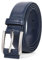 JasGood Ledergürtel Herren Gürtel Herren aus Kunstleder für Männer Anzug Business Jeansgürtel 33mm Breit Herrengürtel mit Dornschließe,Dunkelblau,120cm