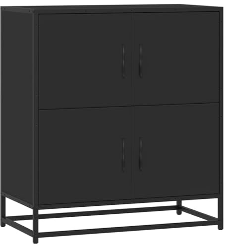vidaXL Sideboard Schwarz 68x35x76 cm Holzwerkstoff