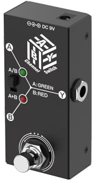 GIWFBQTR ABY Switch Gitarrenpedal - Mini-Selektor Metallgehäuse Rutschfestes Kompaktes Design für Effiziente Signalübertragung