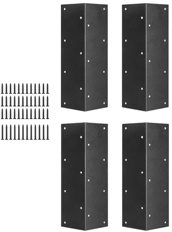XLWLLNJ 4Pcs Garden Planter Corner Brackets, 90 Degree Angles, Sturdy with