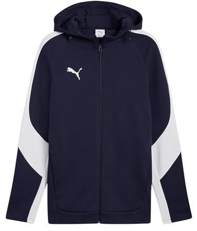 PUMA teamEVOSTRIPE Kapuzenjacke blausilber, S Herren