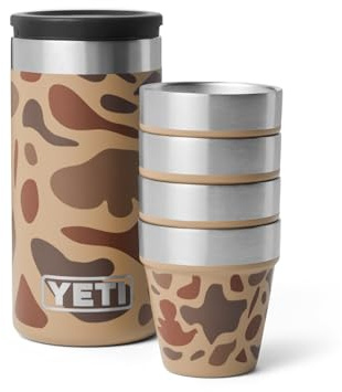 YETI Shot Glasses with Carrying Case, Set of 4, Wetlands Camo