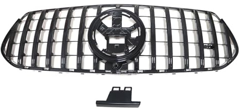 Callume Kühlergrill Hochglanz Schwarz Panamericana Kompatibel mit Mercedes GLE V167 W167 GT OPTIK