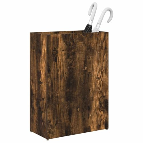 vidaXL Sonnenschirmhalter Geräucherte Eiche 40 x 20 x 55,5 cm, Moderner rechteckiger Flurständer, robuster Regenschirmhalter, platzsparend, schicker Organizer für den Eingangsbereich