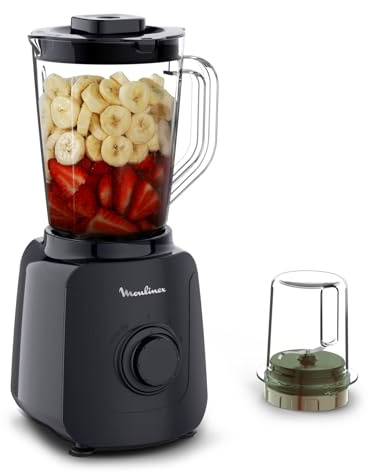 Moulinex - Blender Blendforce Essential 450W Bol plastique 1.85L Bleu nuit