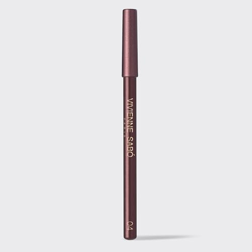Vivienne Sabo - Eye Pencil Merci (Dark Purple) – cremiger Eyeliner-Stift mit hoher Pigmentierung, langanhaltend, vielseitig für Lidstrich, Smokey Eyes & Wasserlinie, schimmernde Nuancen