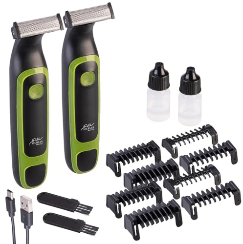 Sichler Men's Care Reise Rasierer: 2er-Set Akku-Rasierer und -Trimmer mit 4 Kammaufsätzen, 500 mAh, USB (Styling, Herren elektrisch)