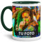 Tasse selbst individuell gestalten/Personalisierbar mit eigenem Foto bedrucken/Fototasse/Motivtasse/Werbetasse/Firmentasse mit Logo/Innen & Henkel Dunkelgrün