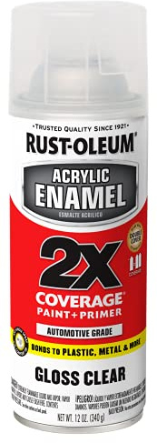 Rust-Oleum 271913 Acrylic Enamel 2X Spray Paint, 12 oz, Gloss Clear