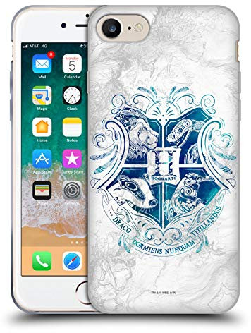 Head Case Designs Offizielle Harry Potter Hogwarts Aguamenti Deathly Hallows IX Soft Gel Handyhülle Hülle kompatibel mit Apple iPhone 7/8 / SE 2020 & 2022
