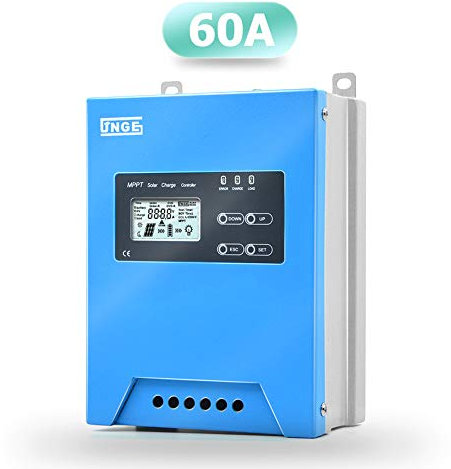 SolaMr MPPT 60A Régulateur de Charge Solaire 12V/24V/48V Contrôleur de Charge de Batterie de Panneau Solaire Intelligent avec Écran LCD, Capteur de Température, Interface RS485 - 60A