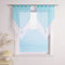 ESLIR Scheibengardinen Modern Bistrogardine küche Gardinen mit Schlaufen Transparent Vorhänge Voile Blau BxH 60x90cm 2 Stück