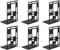 INNOPLUS Buchstütze, Buchstützen Metall, Buchstütze schwarz 3 Paar, Buchständer, Bookends, Buchstützen, Book Holder CD Kinder Metall, Bücher Halter für Regal