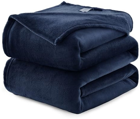 WAVVE Kuscheldecke Flauschig Decke Fleecedecke - Sofadecke 230x270 cm Wohndecke Couchdecke, Blau Decke Sofa Leicht, Groß Decke Riesig Sofaüberwurf Weich