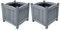 vidaXL 2X Tannenholz Massiv Garten Hochbeet Blumenkasten Pflanzkasten Pflanzbeet Gemüsebeet Pflanzkübel Blumenkübel Blumenbeet 30x30x30cm
