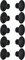 cyclingcolors 10x Abdeckkappen Kunststoff Blindbohrung Stopfen Blindstopfen Abdeckung Möbel (Ø5mm (10mm)/schwarz RAL 9005)