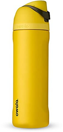 Owala Harry Potter FreeSip Isolierte Edelstahl-Wasserflasche mit Strohhalm für Sport und Reisen, BPA-frei, 700 ml, Hufflepuff