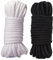 WUWYOUWL Cuerda de algodón Suave, 10 m / 8 mm, Universal, Hilo de algodón Grueso (Negro+Blanco)