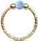 Gold Knorpel Ohrring - Dünn 20G 8mm Ring 3mm Blau Opal - Gold gefüllt Helix Piercing Schmuck