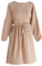 FYYSJW Women Apron,Cotton Waterproof Long Sleeve Kitchen Bib Apron,Household Simple Coverall Apron Work Clothes,Large Size,Khaki,41 Wx39 L