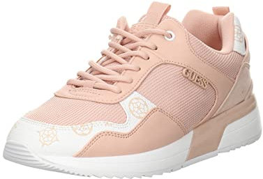 GUESS Baskets basses METZ pour femme Blanc/rose clair 40, rose bonbon, 40 EU