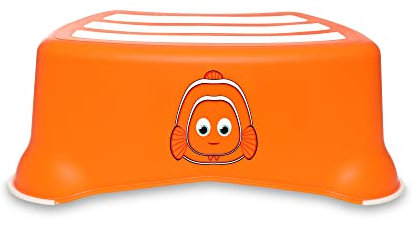 My Little Step Stool - Clownfish Step Stool for Toddlers, Anti-Slip Toilet Training Step for Kids to Reach The Toilet and Sink
