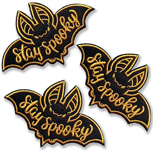 BPA 3 Stück Aufnäher, Patches zum Aufbügeln, Flicken - Stay Spooky