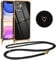 Vauki Handykette Hülle für iPhone 11 Hülle mit Band, Handyhülle mit Kette, Herz Motiv, Ultra Dünn Stoßfeste Aesthetic Case mit Kordel zum Umhängen für iPhone 11 6.1, Schwarz