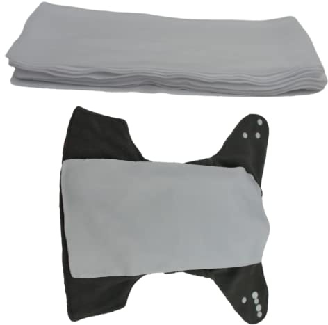 Bellissimo Baby™ Wiederverwendbare Windeleinlagen, Microfleece, 10 Stück, sehr weich, wiederverwendbar, biologisch abbaubar, für wiederverwendbare Stoffwindeln