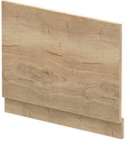 Hudson Reed MPC1812 Juno Modern Bathroom Straight Bath End Panel and Plinth, 560 x 730 x 36mm, Autumn Oak
