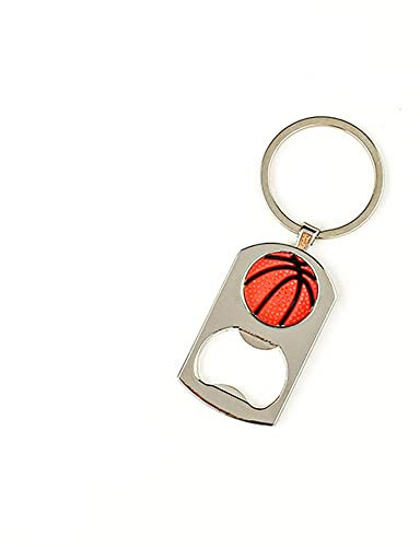 ARFUKA Edelstahl Flaschenöffner Schlüsselanhänger Basketball Taschenschlüsselanhänger Klein Bieröffner Schlüsselring Keychain