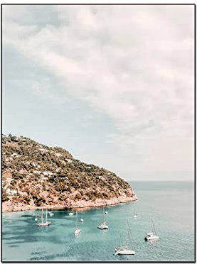 Wandbilder Schlafzimmer Ibiza Küste Landschaft Poster Natur Landschaft Leinwand Wand Bilder Poster Kunstdruckee Büro 30x40cm Kein Rahmen