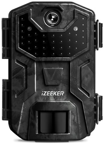 iZEEKER Wildlife Camera 32MP HD, Trail Camera with 940nm No Glow Infrared LEDs Night Vision Motion Activated IP66 Waterproof for Wildlife Watching Garden