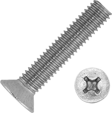 Techtanium® Senkkopfschrauben M5 x 12 mm mit Kreuzschlitz (H) aus Edelstahl A2 (20 Stück) | Senkschrauben | DIN 965