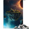 Puzzles für Erwachsene 1000 Floating Island Puzzle für Erwachsene Holzpuzzles Familienspiele （Größe 50x75cm）