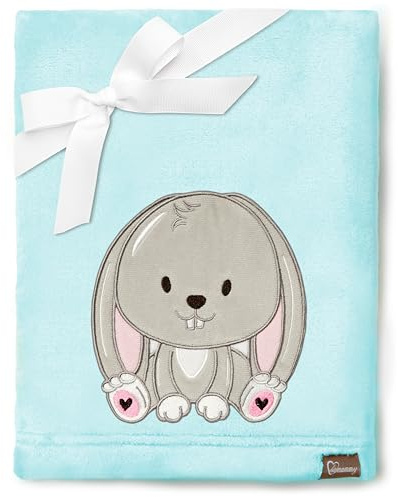 Be Mammy Warm Children Baby Cosy Blanket Baby Gift BE20-168 (Powder Blue - Rabbit)