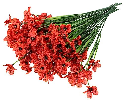 Zerodeko 8st Künstliche Hochzeitsdeko Kunstblumen Für Draußen Simulationsblumenstrauß Schmückt Blumenkranz Girlande Kunstpflanze Blumenpflücker Unechte Grüne Picks Haushalt Braut