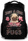 GIHSWE Mops-Rucksack für Mädchen und Jungen, 40,6 cm, niedlicher Cartoon-Rucksack für Kinder, Studenten, Geschenke für Mops-Liebhaber, Mops -1