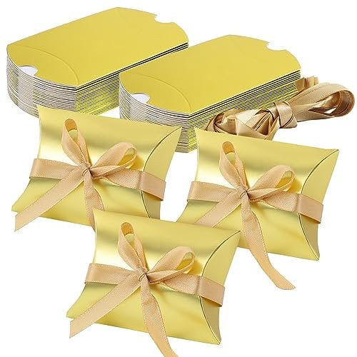 TsunNee 50 Stück Geschenkboxen aus Papier für Kissen, Gastgeschenke für Partys und Anlässe
