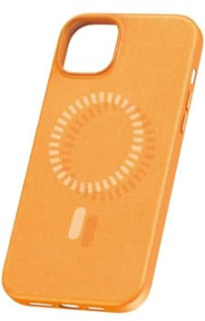 Baseus Magnetische Handyhülle für iPhone 15 Pro, Fauxther Serie, Orange