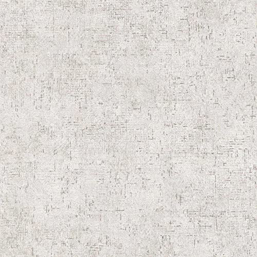 BRICOFLOR Papier peint gris clair moderne salon Tapisserie grise texturée unie pour chambre adulte Papier peint uni pour couloir et bureau