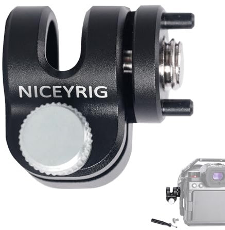 NICEYRIG Ultra-Light 15mm Rod Clamp Rail Extension for ARRI / 1/4'' Locating Pin Thread, Applicable for EVF Mount, Follow Focus - 566