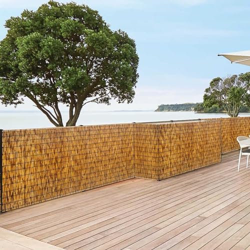 YYDPSHH Braune Schilfmattenzaun Sichtschutz Schilfrohrmatten Bambuszaun für Garten, Balkon, Außenbereich, Hinterhof, Terrasse, Dach, für Mehr Privatsphäre Und Atmosphäre (Size : 90x800cm)