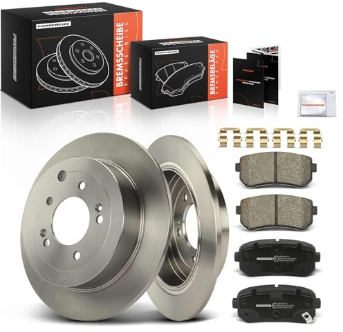 Frankberg Bremsensatz inkl. 2x Bremsscheiben + 4x Bremsbeläge Hinten | Kompatibel mit Tucson TL TLE Sportage QL QLE Replace# 583020ZA00
