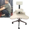 Kniestuhl Ergonomischer Bürostuhl zum Knien mit 5 Bremsrädern, Moderner Kunstleder Stuhl mit gekreuzten Beinen, Abnehmbare Rückenlehne Home Office Schreibtischstuhl Armloser Spielhocker ( Color : Off-