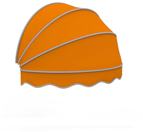 Kuppelmarkise,Faltbare Bogenmarkise,Einziehbare Markise,UV-Schutz-Außenüberdachung,Türüberdachung,Schattenspender,für Balkon Terrasse Garten,Komplett Montiert (Diameter:80cm/31in,Orange)