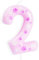 Yiran Dog Paw Geburtstagskerzen Zahlen 2, PAW 2 Jahre Geburtstagskerzen Geburtstagsdeko, Kerzen Geburtstag, Geburtstag Kerzen,Rosa Paw Dog GeburtstagKerzen für Kinder Geburtstag Party